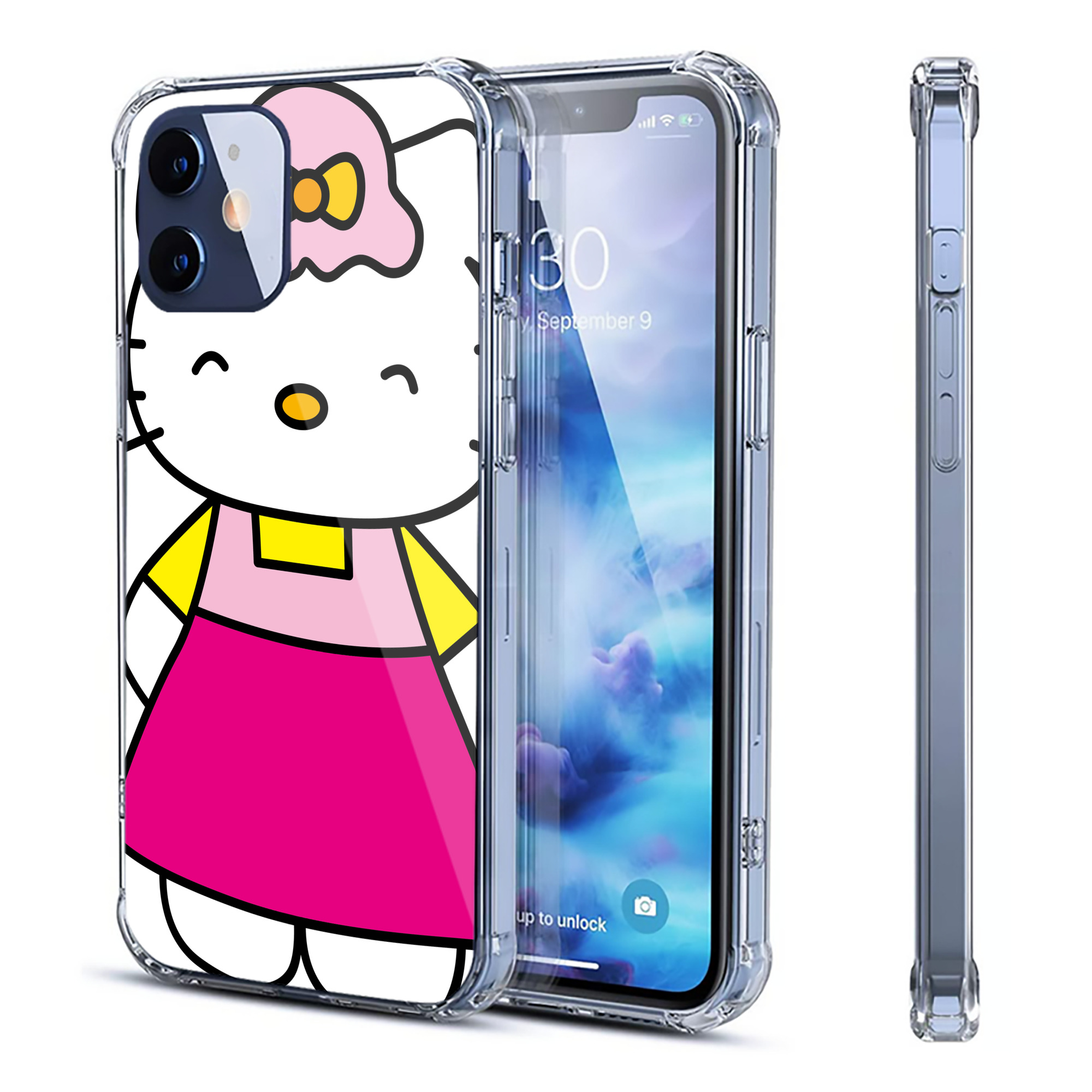 （画像用） Hello Kitty ハローキティ 【iPhone 12シリーズ対応】透明スマホケース（クリアソフトケース）
